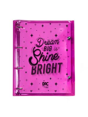 Fichário Universitário PVC Cristal Bubble Rosa - 3866