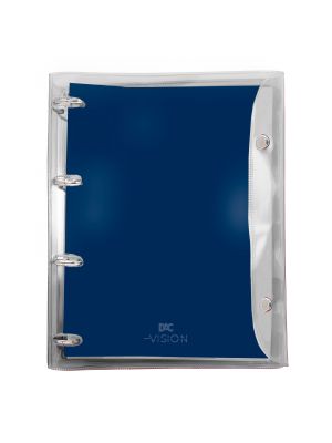 Fichário Colegial PVC Cristal Vision Azul - 3989