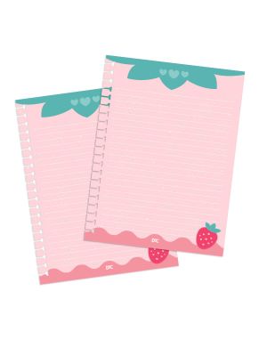 Refil de Folhas para Caderno Smart Mini Morango - 4483RE