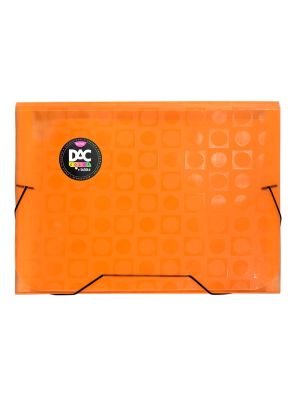 Pasta Sanfonada A4 com 12 Divisões Color Bubble Laranja - 912PP-LR