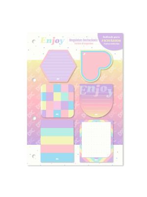 4156 Acessório para Fichário Universitário Enjoy - com 6 bloquinhos
