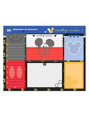 Bloco de Anotações Mickey - Kit com 5 modelos - 4638