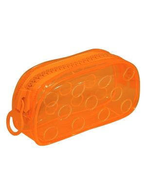 Estojo PVC Cristal Bubble Laranja - E191LR