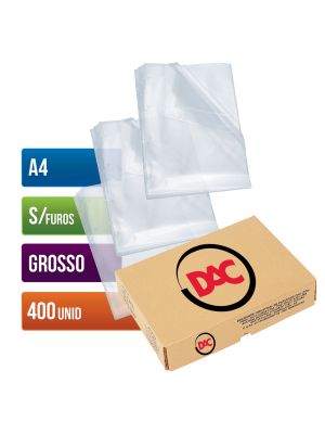 Envelope Plástico A4 Espessura Grosso e sem Furos - 400 unid - 075A4