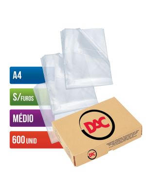 Envelope Plástico A4 Espessura Médio e sem Furos - 600 unid - 077A4