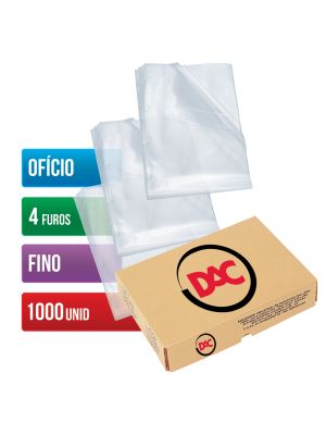 Envelope Plástico Ofício Espessura Fino e 4 Furos - 1.000 unid - 070FU