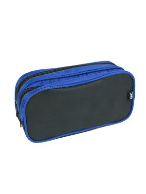 Estojo Duplo Basic Preto e Azul - 4442AZ