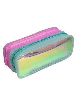 Estojo Holográfico Neon Duplo Rosa e Verde - E216VD