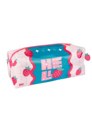 Estojo G PVC Cristal Morango - 4485