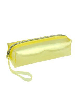 Estojo PVC Cristal com Alça Amarelo - 4340AM