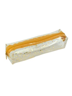 Estojo PVC Cristal Glitter Dourado - 4351DO