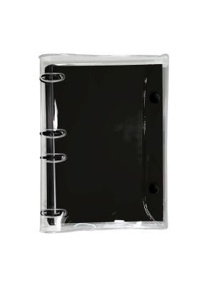 Fichário Colegial PCV Cristal All Black - 2673PR