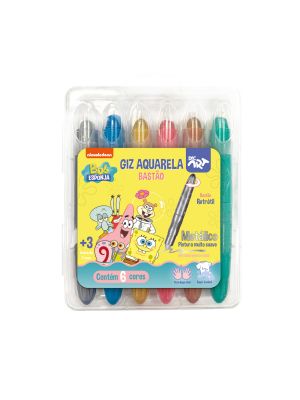 Giz de Cera Retrátil Metálico Bob Esponja - 4727