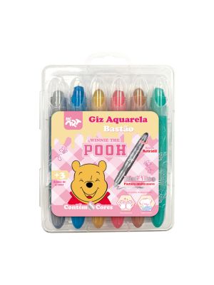 Giz de Cera Retrátil Metálico Pooh - 4728