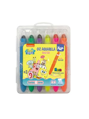 Giz de Cera Retrátil Neon Bob Esponja - 4731