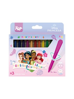 Giz de Cera Triangular Princesas - 4741
