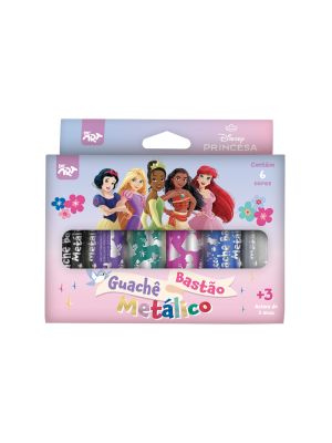 Guache Bastão Metálica Princesas - 4766