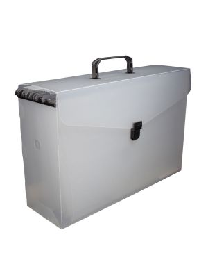 Maleta Arquivo Transparente Line com 6 Pastas Suspensas - 1553TR