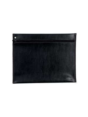 Malote 1/2 Ofício com Zíper e Trava Classic Preto - 6050PR