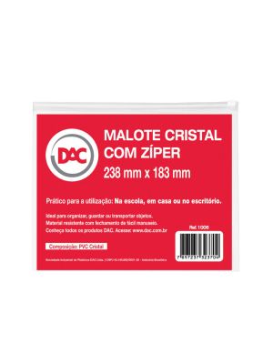 Malote Cristal com Zíper - 1006
