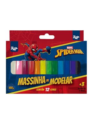 Massinha de Modelar 12 Cores Homem Aranha - 4698