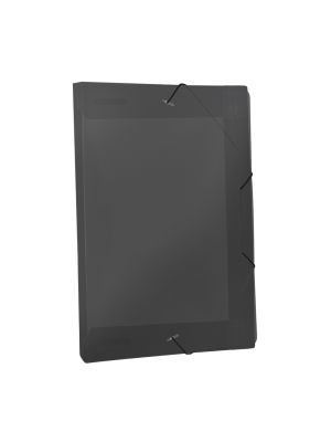 Pasta Aba Elástica 1/2 Ofício com lombo de 2 cm Fumê Line