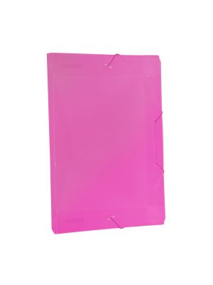 Pasta Aba Elástica 1/2 Ofício com lombo de 2 cm Rosa Line