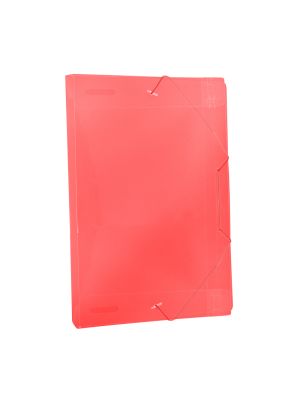 Pasta Aba Elástica 1/2 Ofício com lombo de 2 cm Vermelho Line