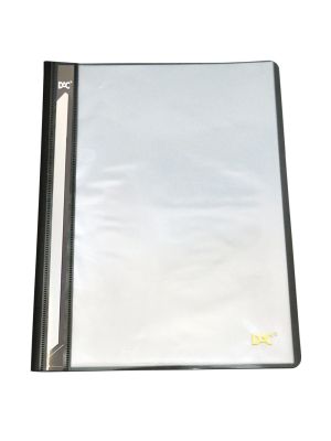 Pasta Catálogo A4 Frente Transparente e Verso Preto com 10 envelopes