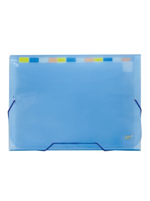 Pasta Sanfonada A4 com 12 Divisões Azul - 6090PP-AZ