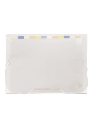 Pasta Sanfonada A4 com 12 Divisões Transparente - 6090PP-TR