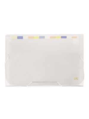 Pasta Sanfonada Ofício com 12 Divisões Transparente - 6010PP-TR