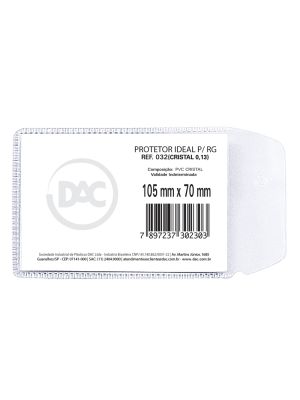 Protetor de Documento Multiuso com aba (RG) - 100 unid