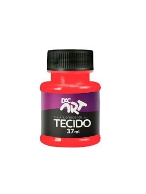 Tinta Fluorescente para Tecido 37ml Vermelho - 23001-49