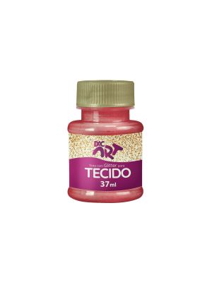 Tinta Glitter para Tecido 37ml Vermelha - 24001-49