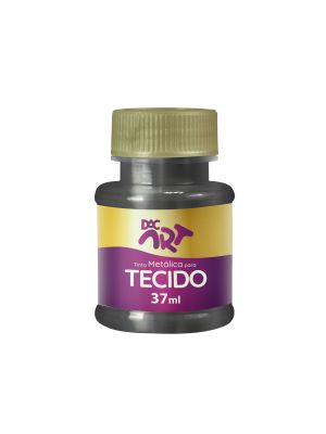 Tinta Metálica para Tecido 37ml Preta - 25001-2