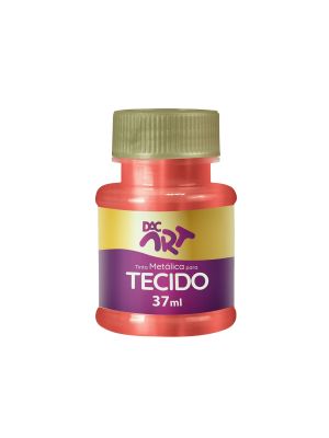 Tinta Metálica para Tecido 37ml Vermelho Fogo - 25001-18