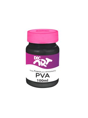 Tinta PVA Fosca 100ml Preta - 26002-2