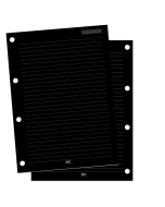 Refil de Folhas para Fichário Universitário Preto - 292RE