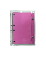 Fichário Colegial PVC Cristal Vision Rosa - 3990